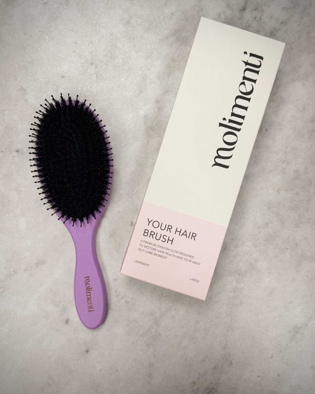 Hårborste i färgen Lavender – limited edition med originalförpackning.