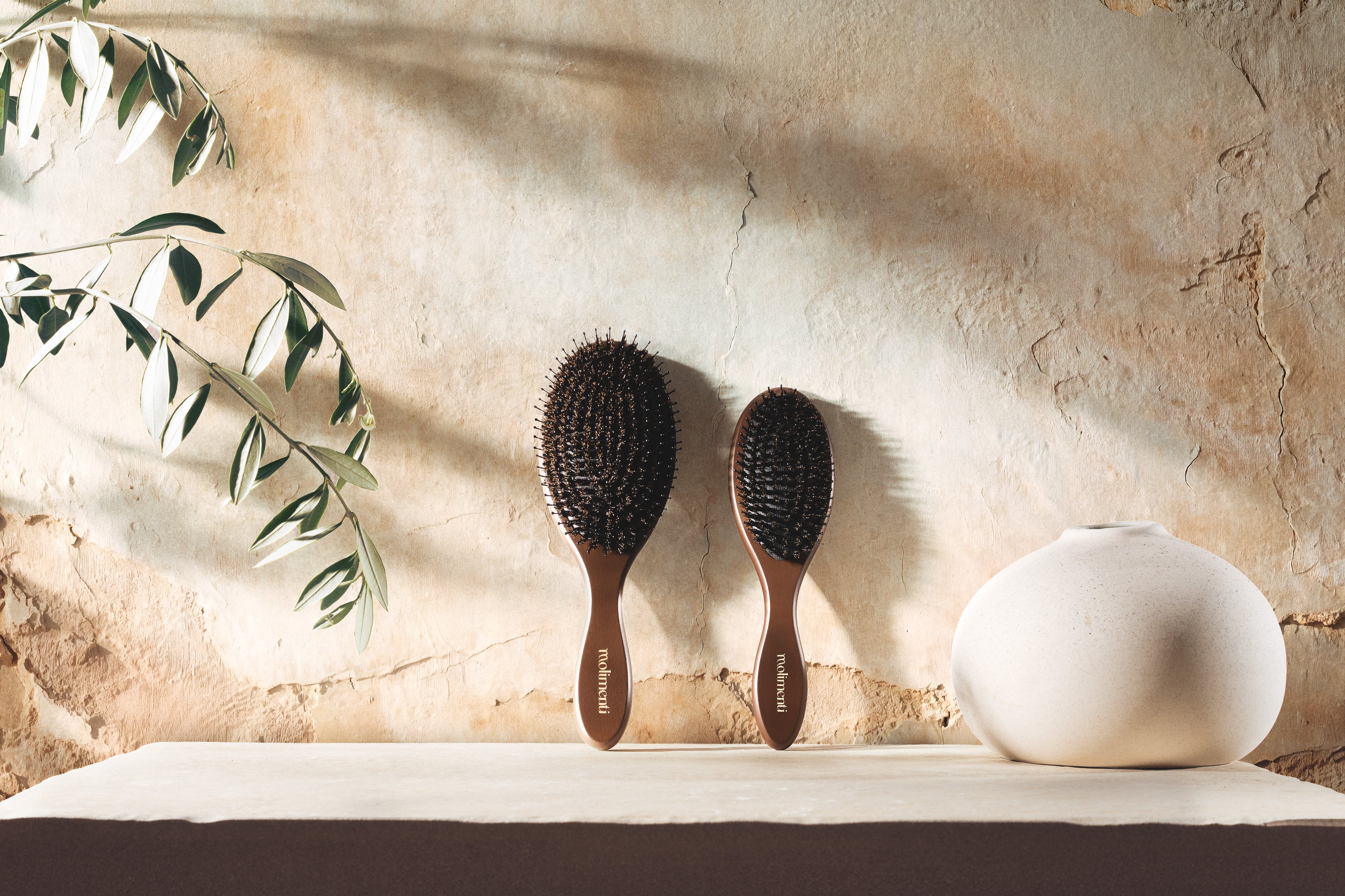 Your Hair Brush Set Coffee. Large och Medium