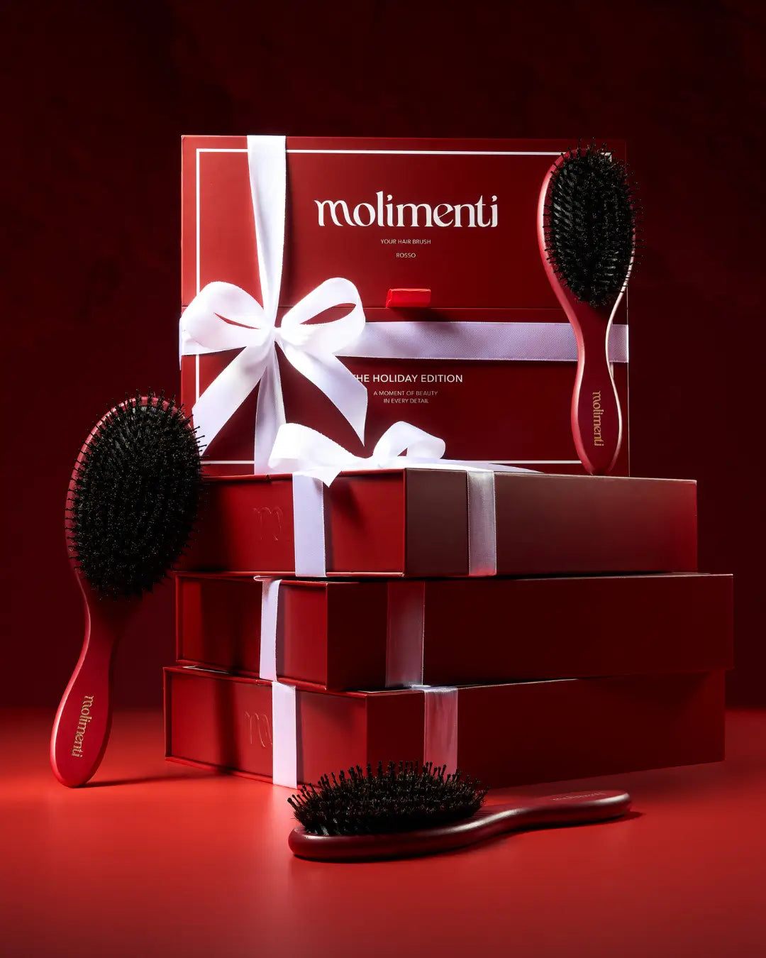 Holiday Collection Rosso – Exklusiv Julbox med Molimenti Hårborstar *begränsat antal!