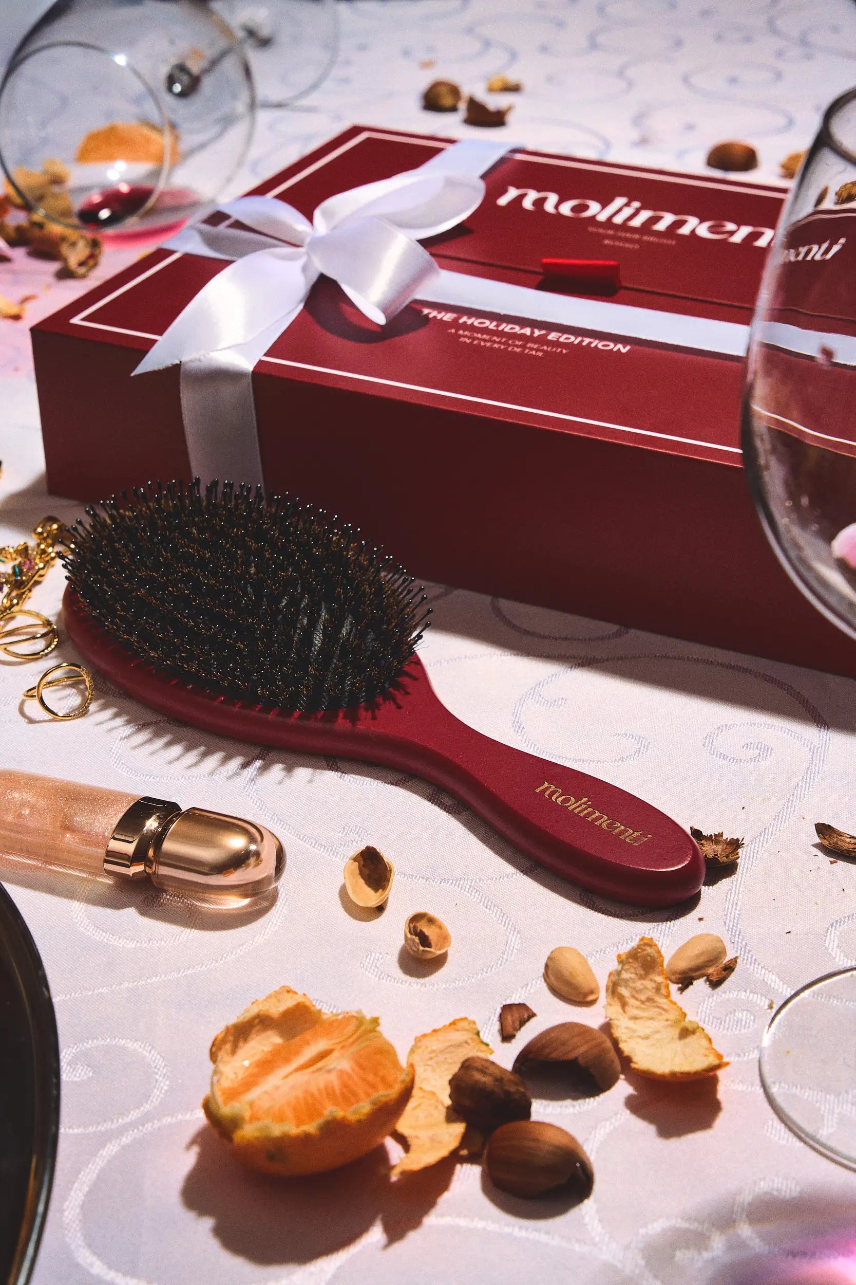 Holiday Collection Rosso – Exklusiv Julbox med Molimenti Hårborstar *begränsat antal!